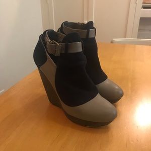 Balenciaga wedge ankle strap heels